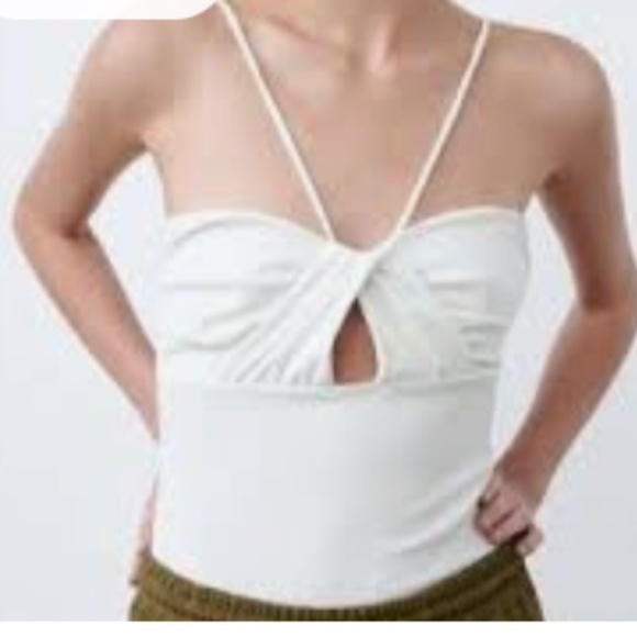 White halter body suit, Zara size M - Picture 1 of 5